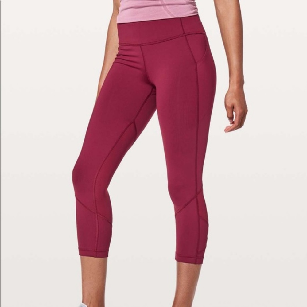 Lululemon Pace Rival Crops 6 Ruby Wine